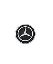 Наліпки на ковпачки, наліпки на диски Mercedes Мерседес 55 мм чорні 1 шт УЦІНКА!