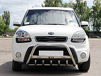 Кенгурятник WT0034 (нерж) 60 мм, без надписи для Kia Soul I 2008-2013 гг