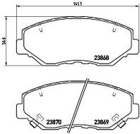 Тормозные колодки дисковые ACURA ILX / HONDA CIVIC IX 2001-2015 г.