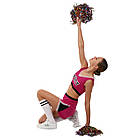 Костюм для чирлідінгу (спідниця, топ, помпони) LIDONG LD-4886 розмір S-M кольори в асортименті, фото 8