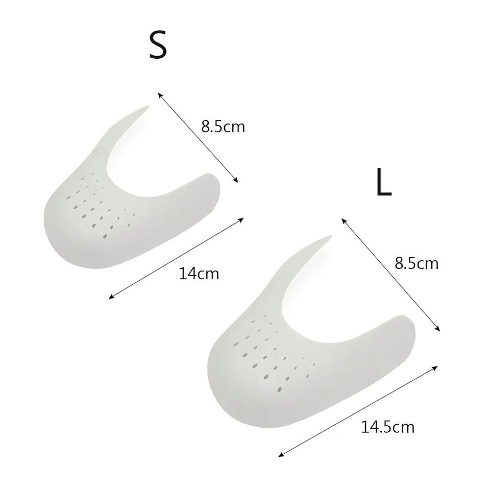 Защитные вставки от заломов для кроссовок обуви Белые Белый, S (32р-39р) - фото 7 - id-p2185312973