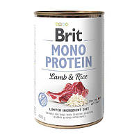 Влажный корм для собак Brit Mono Protein Lamb & Rice 400 г (ягнёнок и рис) l