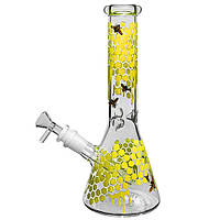 Трубка Стеклянная С Айс Системой "Honeycomb Bong Yellow"