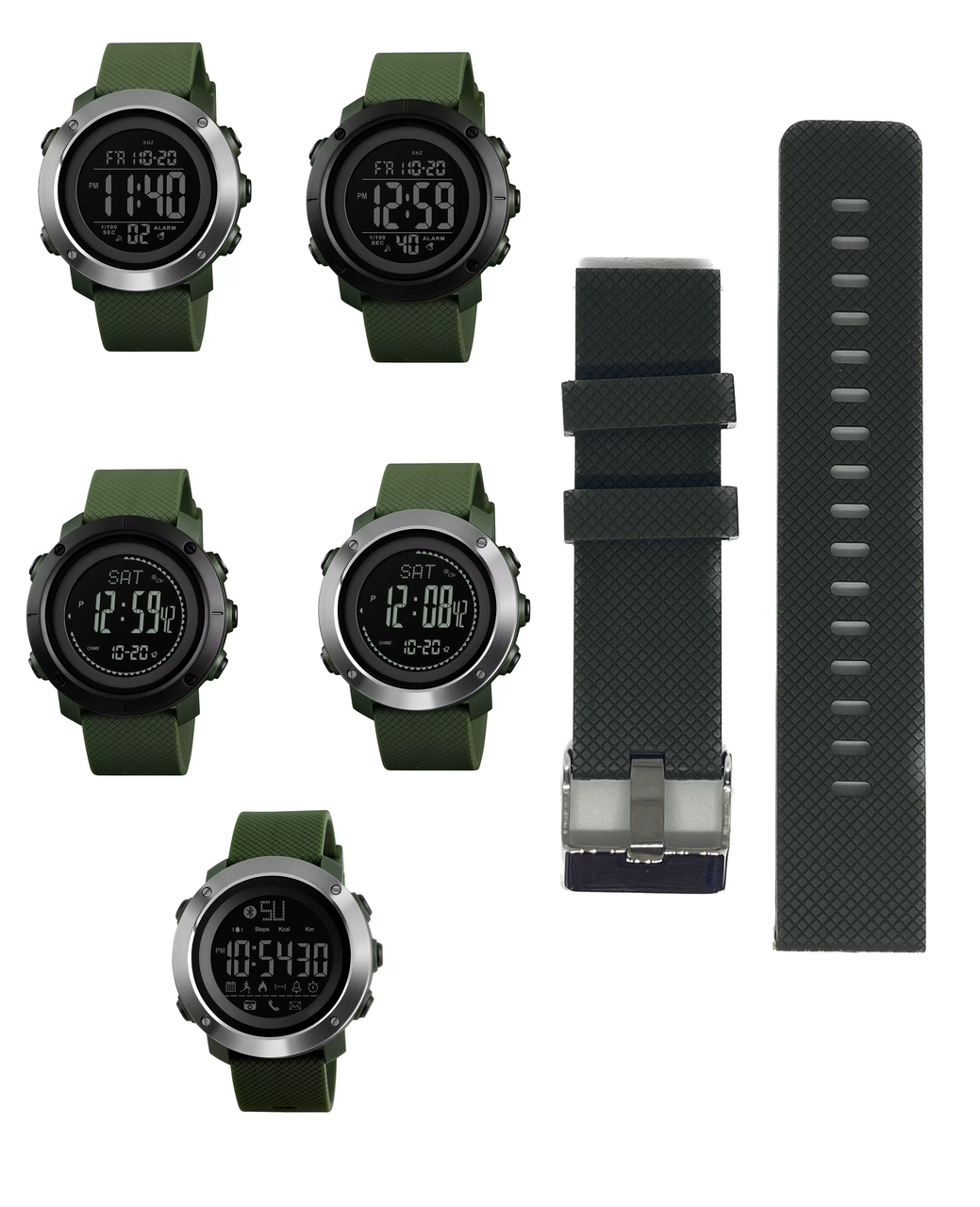 Ремінець на годинник Skmei 1426,1416, 1418, 1427 зелений БЕЗ НАЛОЖКИ!, фото 1