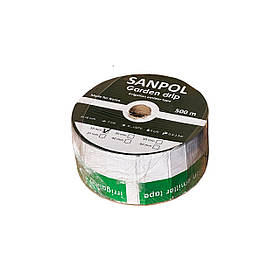 Стрічка емітерна для крапельного поливу SANPOL, 7 mil, 15см (бухта 500 м)