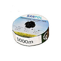 Стрічка емітерна для крапельного поливу SANPOL, 6 mil, 20см, 2л/год (бухта 1000 м)