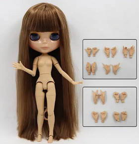 Шарнірна лялька Блайз Blythe 30 см. 4 кольори очей, каштанове волосся