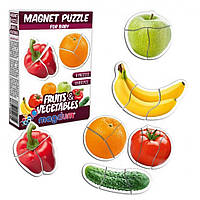 Набор магнитов Baby puzzle "Фрукты и овощи" Magdum ML4031-25 EN, Vse-detyam