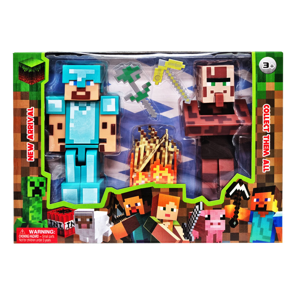 Игровой набор фигурок Майнкрафт Стив и Сельский житель 48111-1 с ...