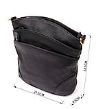 Жіноча компактна сумка зі шкіри 20415 Vintage Чорна, фото 3