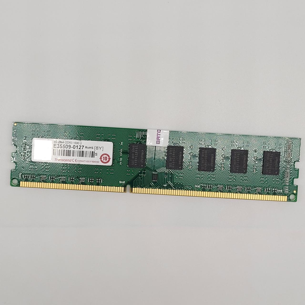 Оперативна пам'ять Transcend DDR3 8Gb 1600MHz PC3-12800 2R8 CL11 (E35509-0127) Б/В