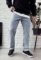 Джинсы серые мужские джинсовые штаны Staff c1 baggy regular Dobuy Джинси сірі чоловічі джинсові штани Staff c1