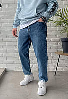 Джинсы мужские синие джинсовые брюки для мужчины Staff blue regular Dobuy Джинси чоловічі сині джинсові штани