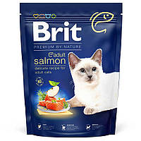 Сухой корм для котов Brit Premium by Nature Cat Adult Salmon 300 г (лосось) l