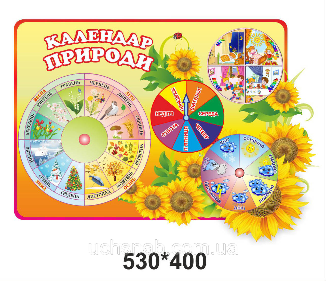 Стенд для дитячого садка "Календар природи", фото 1