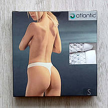 Набір 2 шт.мереживних стрінгів ATLANTIC розмір S білого кольору, фото 3