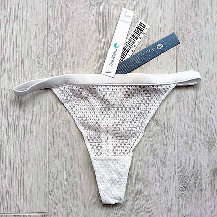 Набір 2 шт.мереживних стрінгів ATLANTIC розмір S білого кольору, фото 1