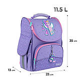 Рюкзак шкільний каркасний Kite My Little Pony на зріст 115-130 см, 35х25х13 см, 968г, Фіолетовий (LP24-501S), фото 3