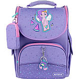 Рюкзак шкільний каркасний Kite My Little Pony на зріст 115-130 см, 35х25х13 см, 968г, Фіолетовий (LP24-501S), фото 2