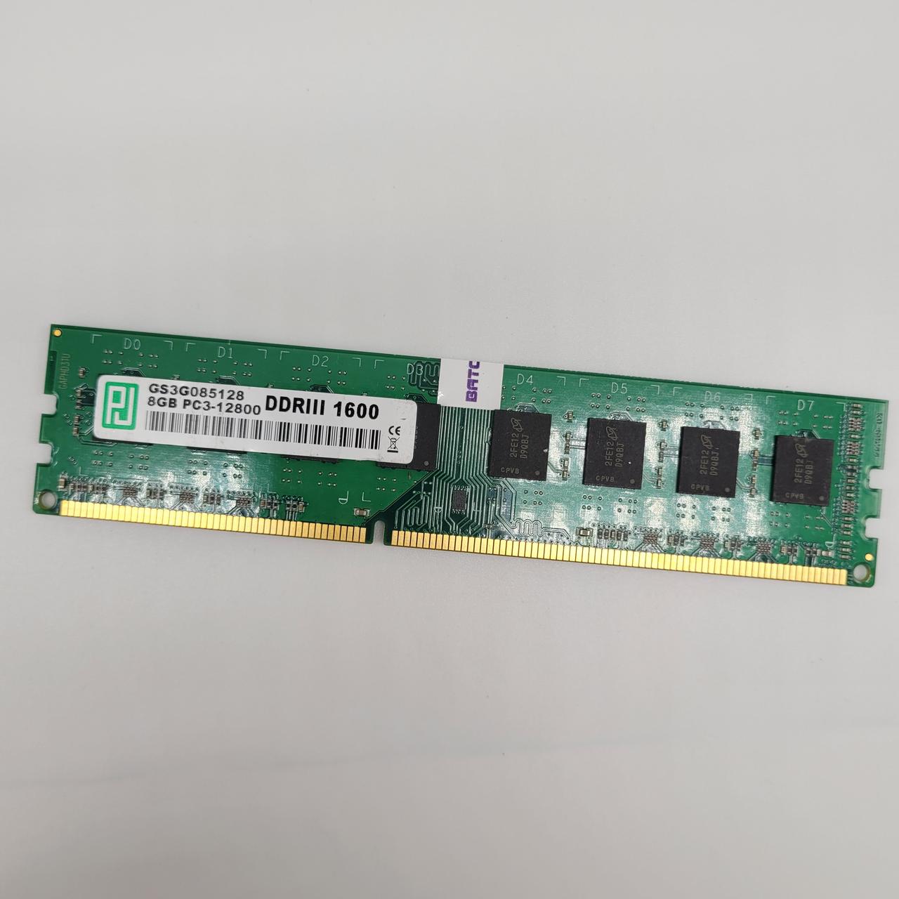 Оперативна пам'ять для комп'ютера PJ DDR3 8Gb 1600MHz PC3-12800U 2R8 CL11 (GS3G085128) Б/В