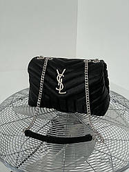 Жіноча сумка Ів Сен Лоран чорна Yves Saint Laurent College Black Dot
