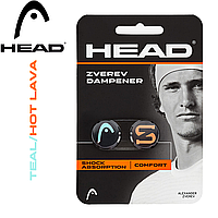 Виброгаситель для теннисной ракетки Head Zverev Dampener Teal/Hot Lava (2шт.)