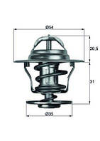 Термостат VW JETTA (16) / VW CADDY (14) / VW GOLF (155) / VW ILTIS (183) 1968-2010 г.