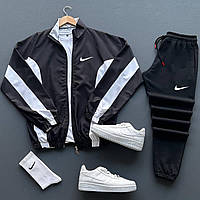 Мужской спортивный комплект Найк кофта на молнии и брюки костюм черный Nike Dobuy Чоловічий спортивний