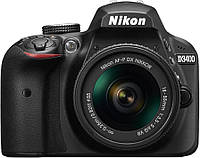 Фотоаппарат Nikon D3400 AF-P 18-55 mm 24.7MP f/3.5-5.6G VR Kit Full HD Гарантия 24 месяцев + 128GB SD Card