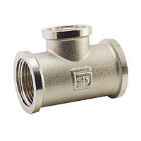 Тройник 3/4х1/2х3/4" ВВВ никель General Fittings