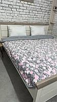 Велюрове покривало євророзмір із прошарком синтепону 200х220 Стеганне покривало на велике ліжко