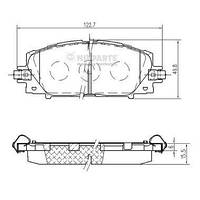 Тормозные колодки LEXUS CT (ZWA10_) / TOYOTA PRIUS (_W3_) 2008- г.