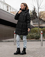 Черная зимняя курточка Женская зимняя куртка Staff nes black Dobuy Чорна курточка зимова Жіноча зимова куртка