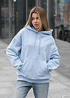 Оверсайз Жіноче худі світло блакитне Staff light blue oversize для дівчини стаф Dobuy