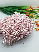 Тичинки нитки. 50 ниток (100 головок). Колір світло рожевий.