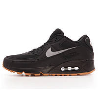 Чоловічі кросівки Nike Air Max 90 Black White Gum FV0387-001, чорні шкіряні кросівки найк аір макс 90 аїр