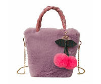 Дитяча сумка GZ-5043 хутряна на ланцюжку для дівчинки Light Pink