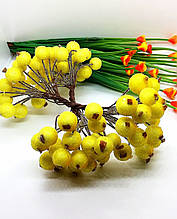 Калина цукор. Діаметр — 1,2 см. 40 шт. у пучці. Колір жовтий.