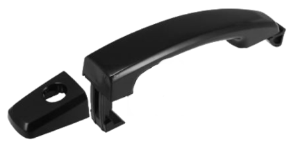 Ручка дверей кузова Chevrolet Aveo T250 06-11 ліва=права задня без замка Fps чорна гладка, фото 1