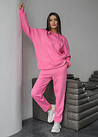 Женский спортивный костюм Staff vo pink oversize fleece Dobuy Жіночий спортивний костюм Staff vo pink oversize