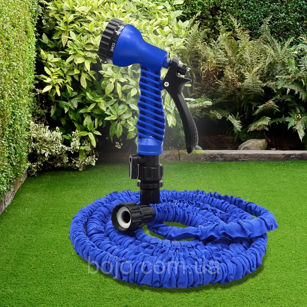 Шланг садовий X-hose з розпилювачем для води 37,5 м, Синій