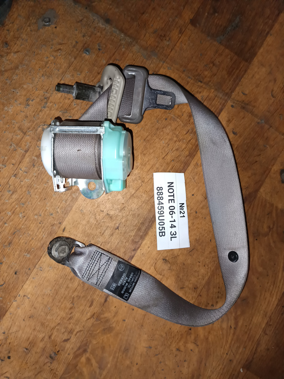 №21 Ремінь безпеки задній лівий 888459U05B для Nissan Note 06-14, фото 1