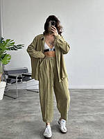 Легкі лляні костюми: подовжена сорочка + штани.FN- 22014 р: 42-44, 46-48, 50-52