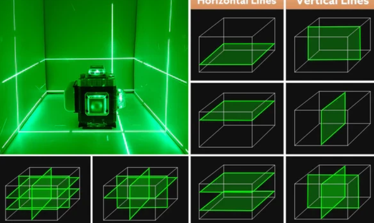 Перекрестный лазерный уровень Laser Level, Строительный лазерный уровень для укладки плитки - фото 3 - id-p2185432226