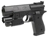 Дитячий іграшковий пістолетSP-1G+ з лазерним прицілом та ліхтариком , стріляє кульками 6 мм