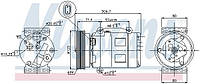 Компрессор кондиционера NISSAN ALMERA (N16) 1995-2014 г.