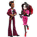 Монстер Хай Дракулаура і Клод Вулф Набір ляльок Monster High Draculaura and Clawd Howliday Love HRP83, фото 2