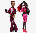 Монстер Хай Дракулаура і Клод Вулф Набір ляльок Monster High Draculaura and Clawd Howliday Love HRP83, фото 3