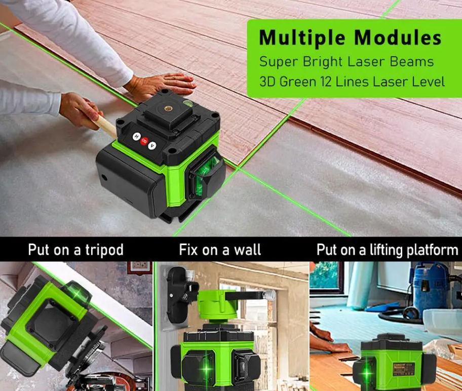 Лазерный уровень Laser Level для укладки плитки, Перекрестный уровер для строительства дома - фото 9 - id-p2185435763