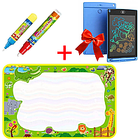 Коврик для рисования водой, Water Doodle + Подарок Планшет для рисования LCD 8,5" / Детский обучающий коврик